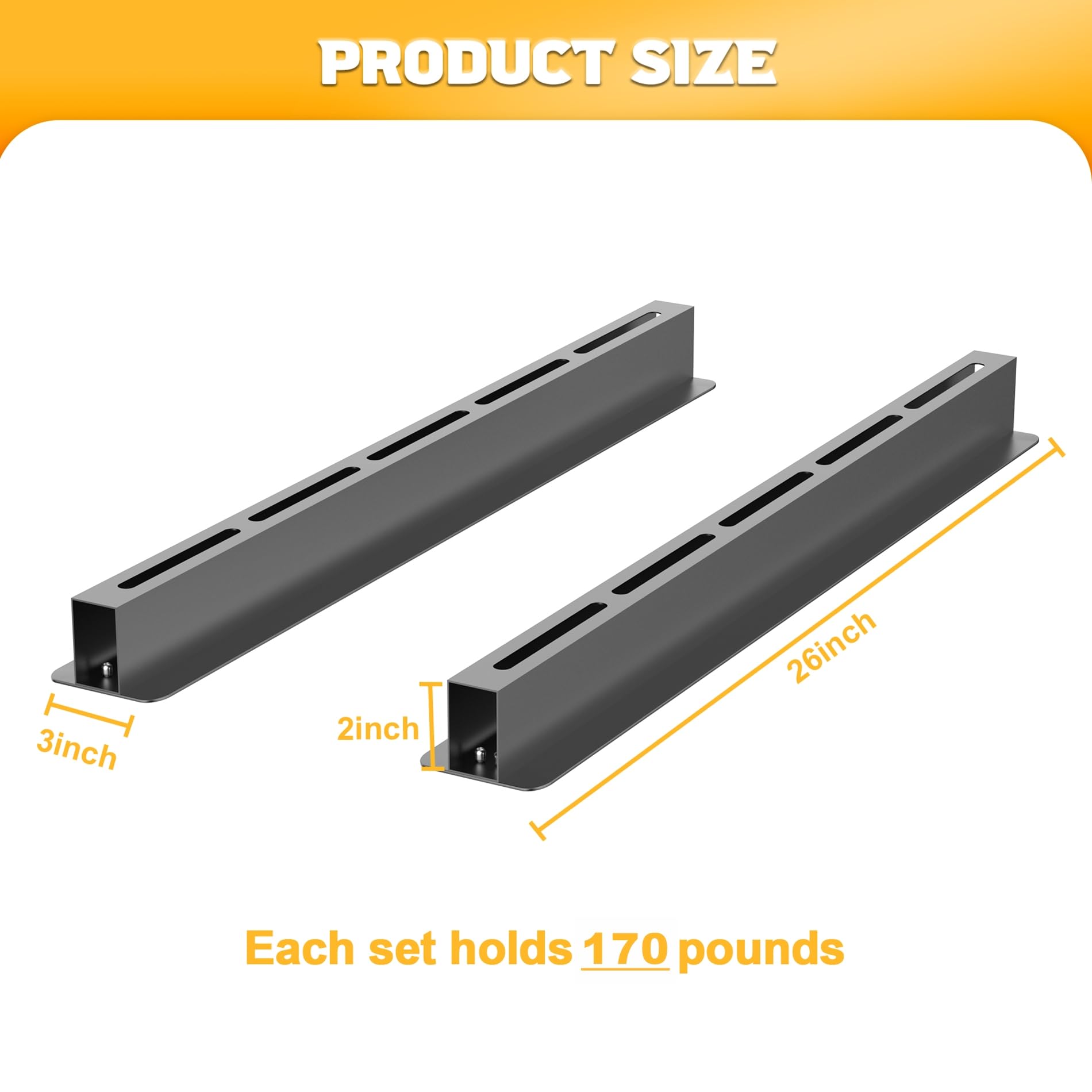 Overhead Rails Extendable Snapklik.com : WALMANN Overhead Tote Storage Rails, Heavy Duty Garage ...
