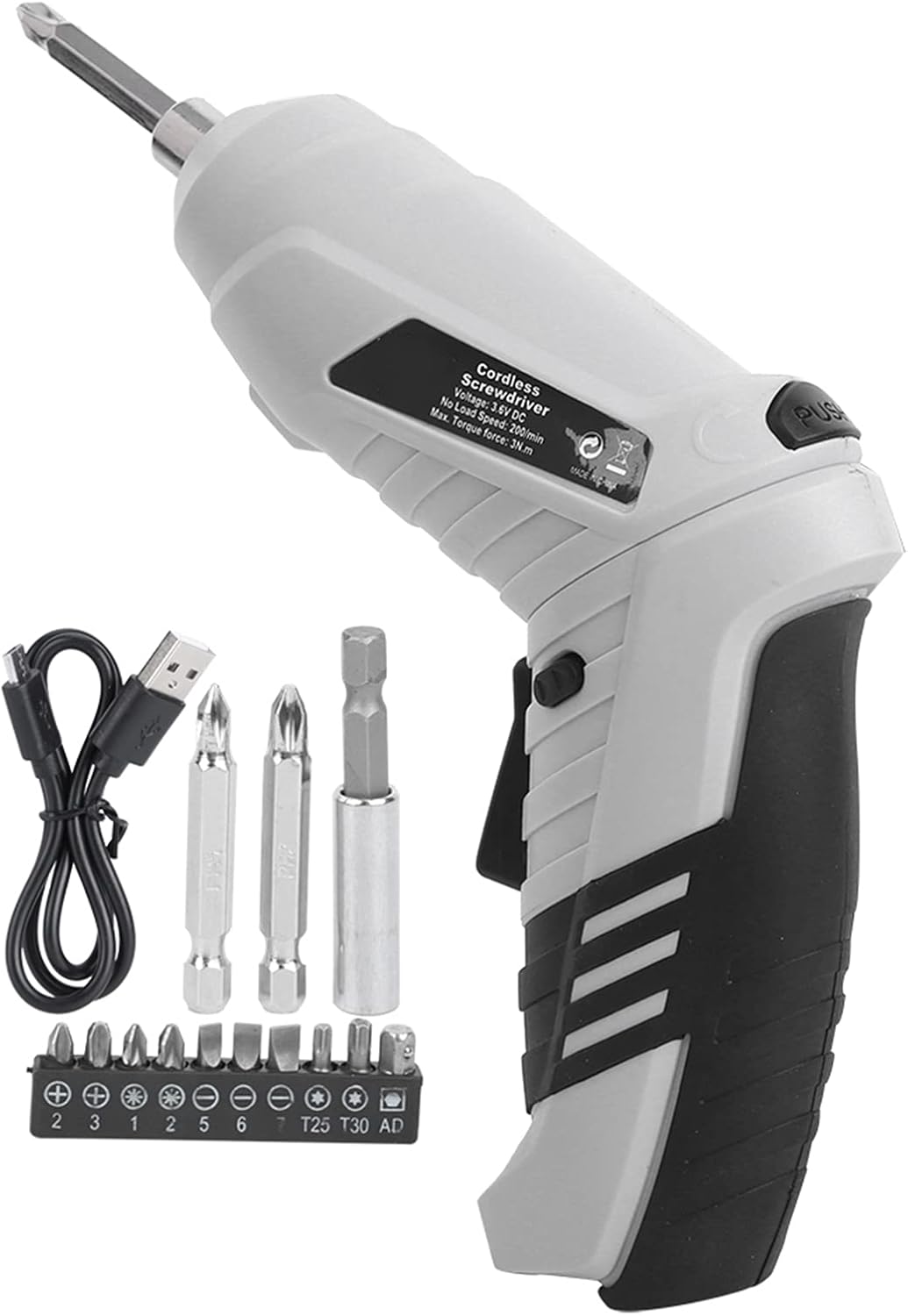 Taladro Atornillador Inalámbrico Recargable 3.6V Srliya con Luz LED