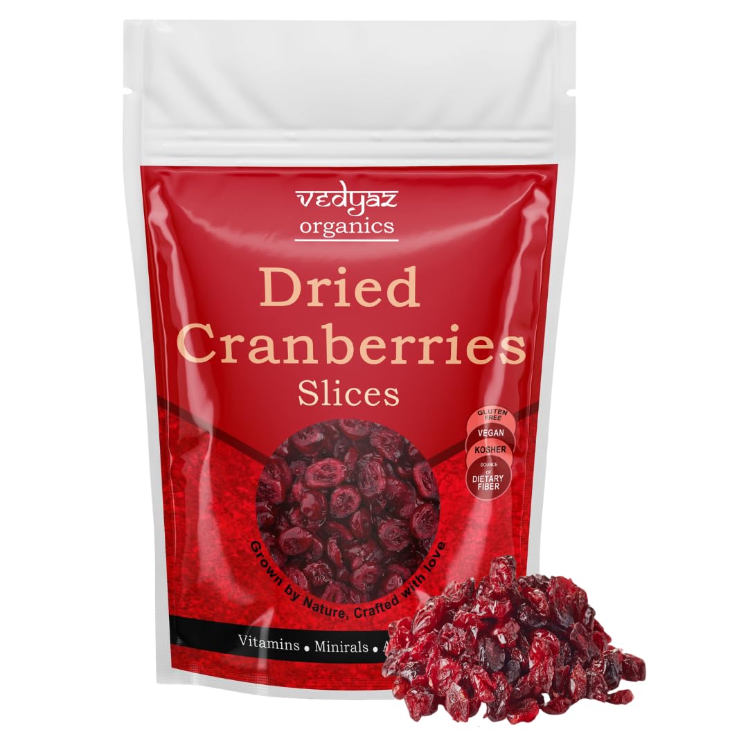 Vedyaz Organics Dried Sliced Cranberries/Cranberry Dry fruit - 200gm - Organic Dry Fruit - Gluten free snacks (B0972WQTB9) Amazon Price History, Amazon Price Tracker