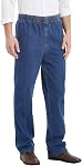 IDEALSANXUN Men’s Elastic Waist Jeans/Twill Casual Pants