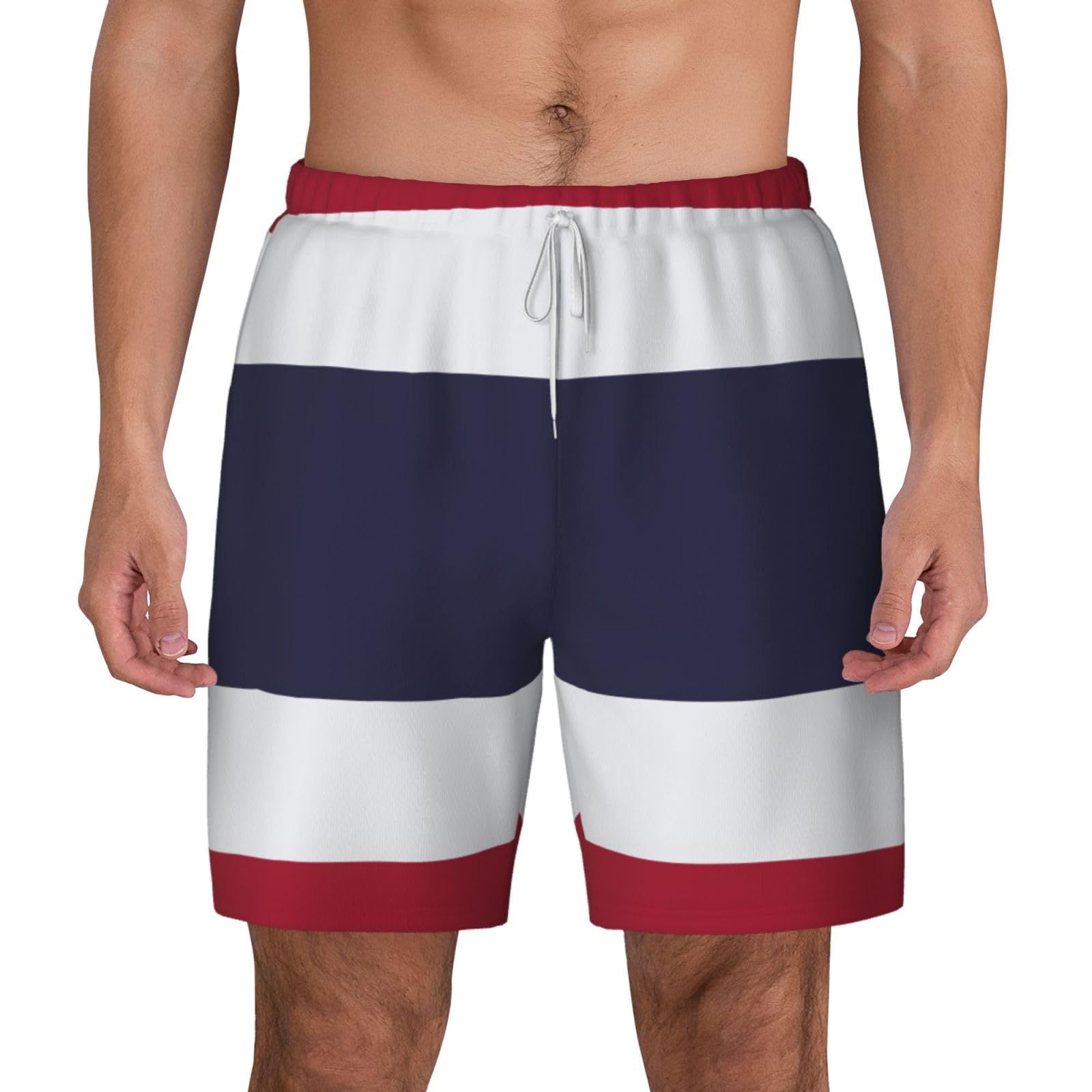 Bañador para hombre estampado transpirable ligero ropa de playa secado rápido 8