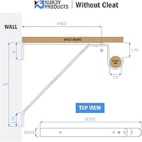 Vista 4 de Nuk3y Soporte de Barra de Estante Ajustable Resistente (Negro)