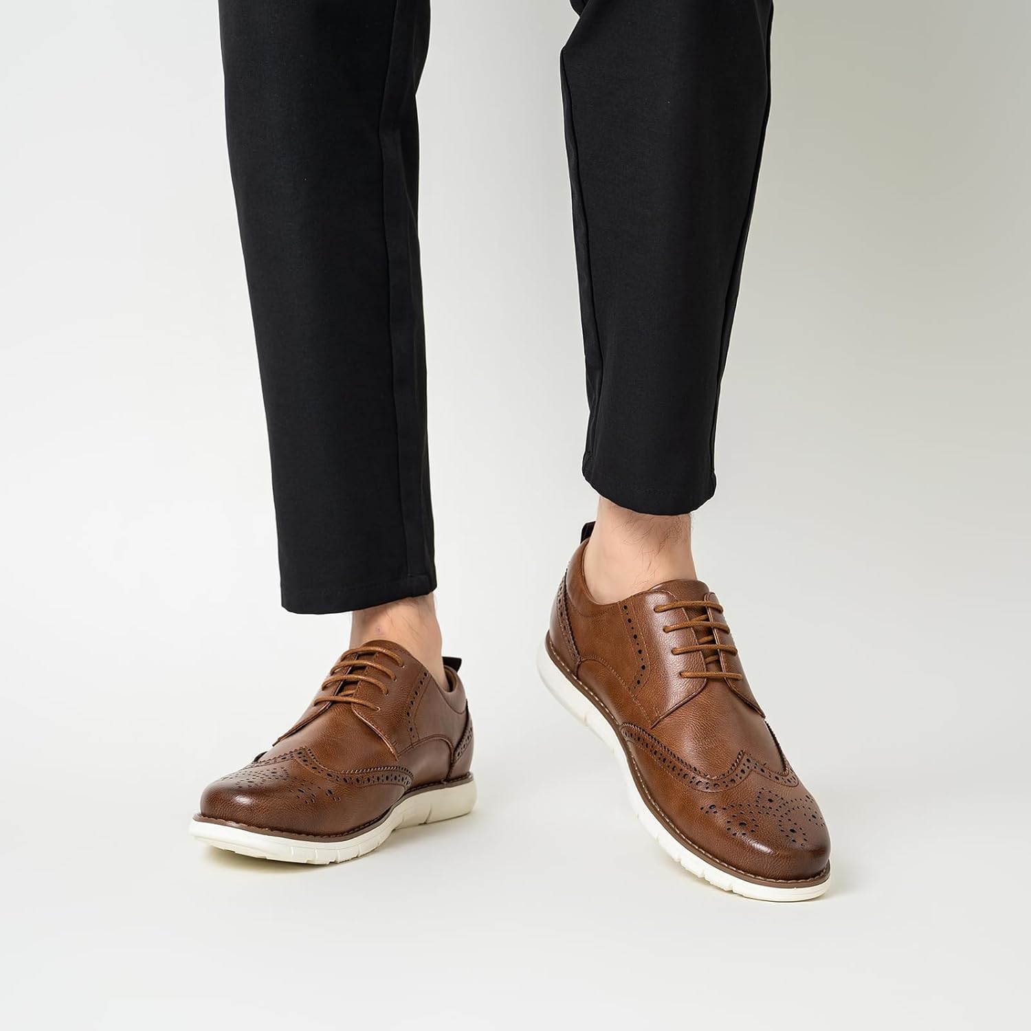 CGRRBW Mens Dress Shoes Casual Oxford Shoes Dress Sneakers Business Wingtip Brogue Office Shoes - Image 2