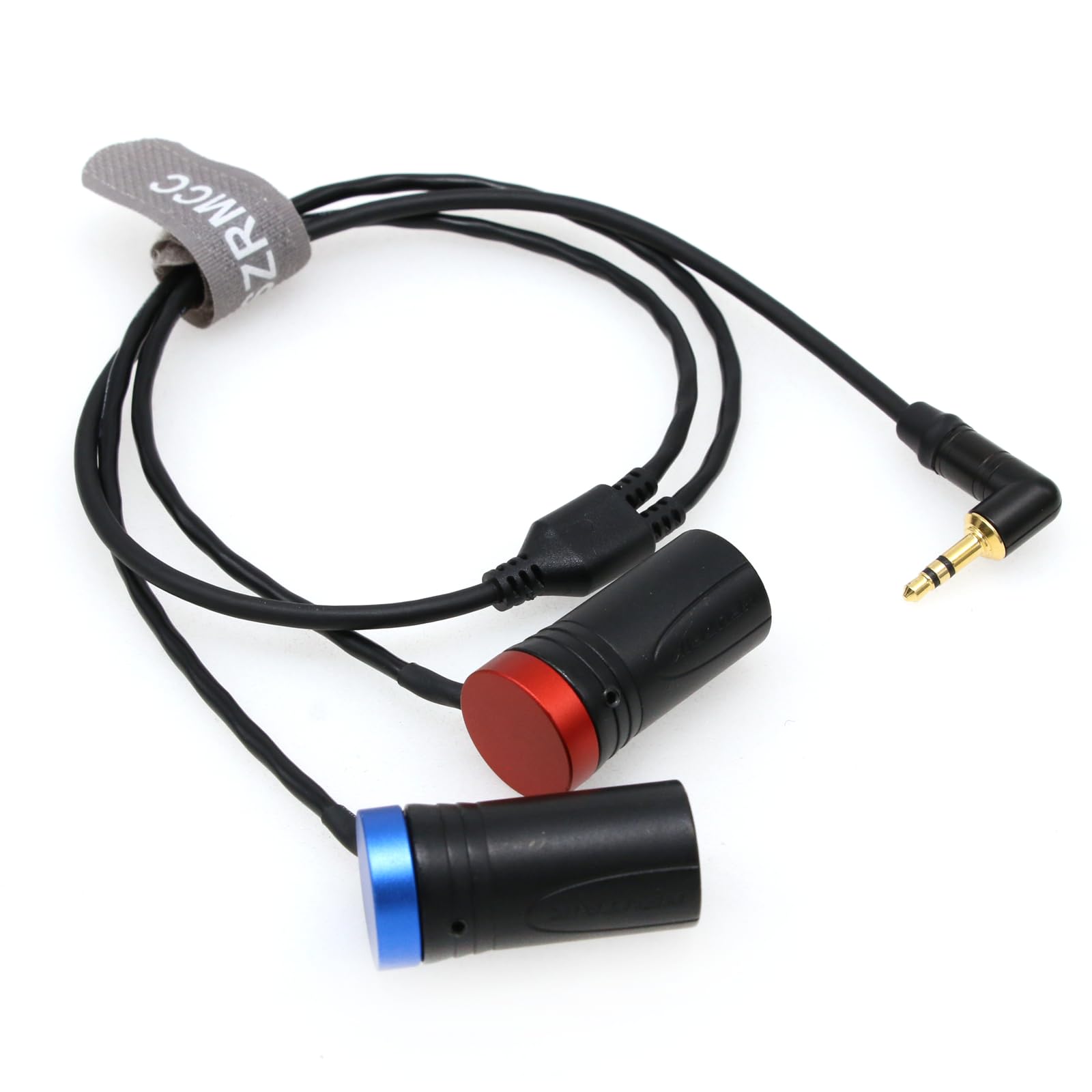 SZRMCC 3.5mm TRS rechtwinklig zu Dual XLR 3 Pin Male Low Profile XLR Audiokabel für Rode Wireless GO II zu 2-Kanal Empfänger, Soundgeräte, Zoom Video Kamera