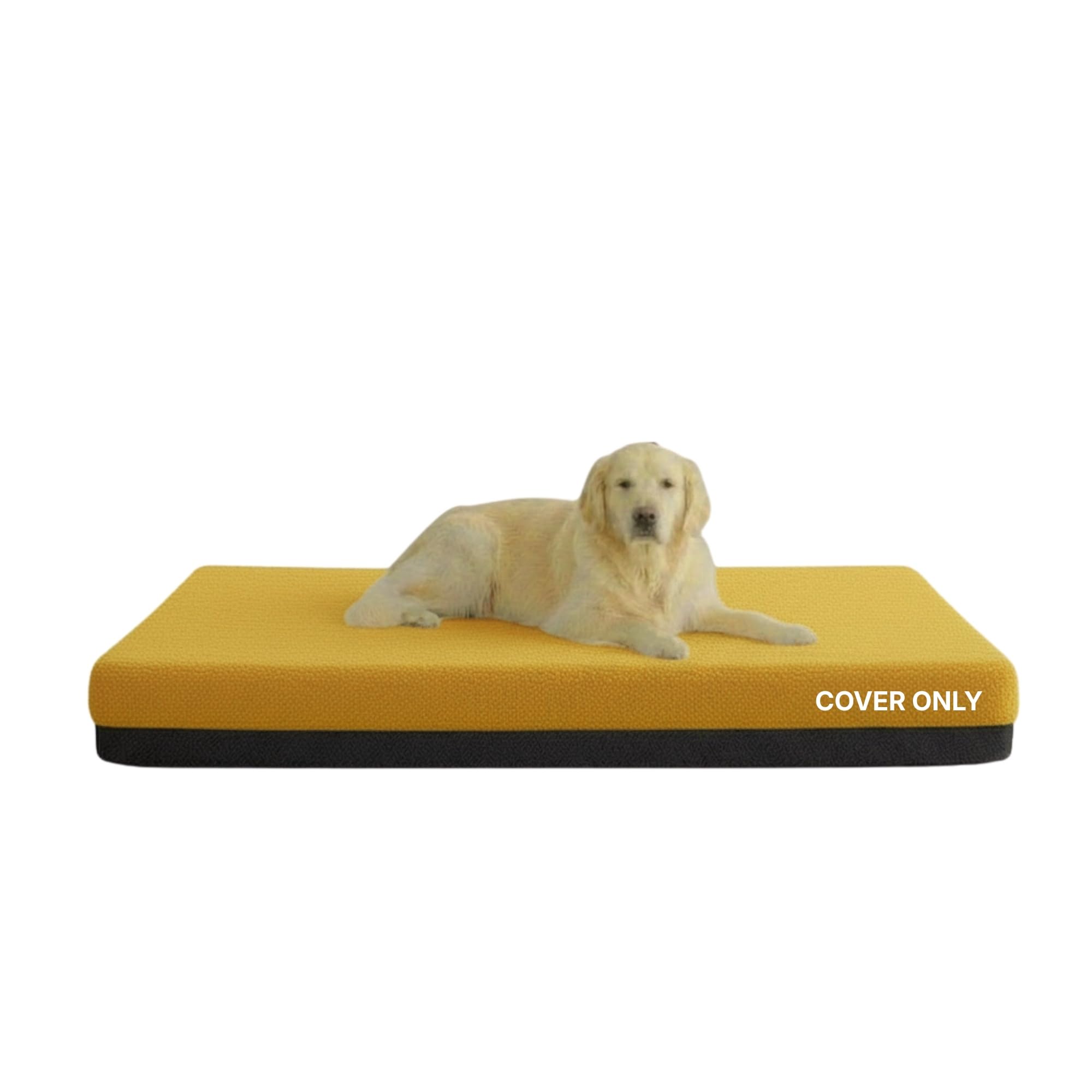 Kosiproducts Waterproof Dog Bed Mattress Non Slip Removable Washable Anti Pill Fleece Fabric Ochra 100cm x 100cm x 10cm — image 1