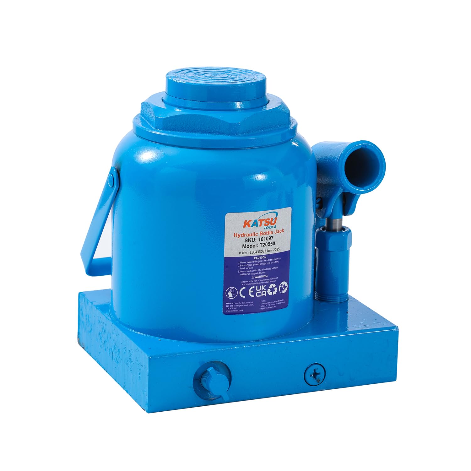 KATSU Tools Gato hidráulico Botella Perfil bajo Compacto 50 T – Elevador Pesado para reparación y Mantenimiento de vehículos