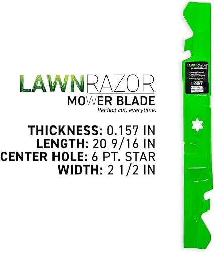 Miniatura 2 de 8TEN LawnRazor - Cuchilla para MTD Cub Cadet ZT2 ZT3 60 pulgadas cubierta dentada 490-110-C188 (talada) paquete de 3
