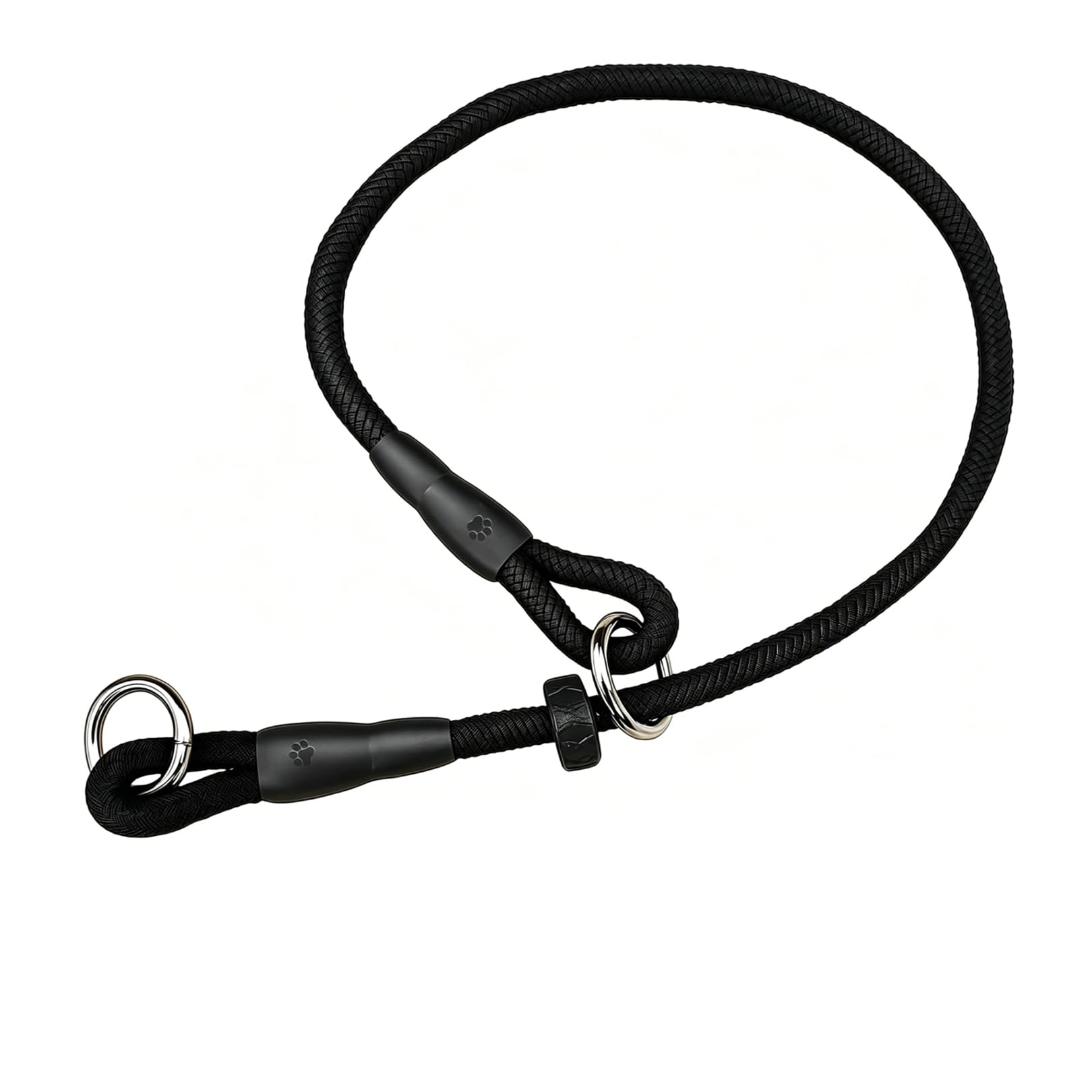 Slip Lead Dog Training Collar, 55cm Slip Collar for Dogs, Dog Slip Collar Training Thin Strong Cord with Movable Limiter, Round Nylon Rope Collars, Anti-Choking Training Rope for Obedience Agitation