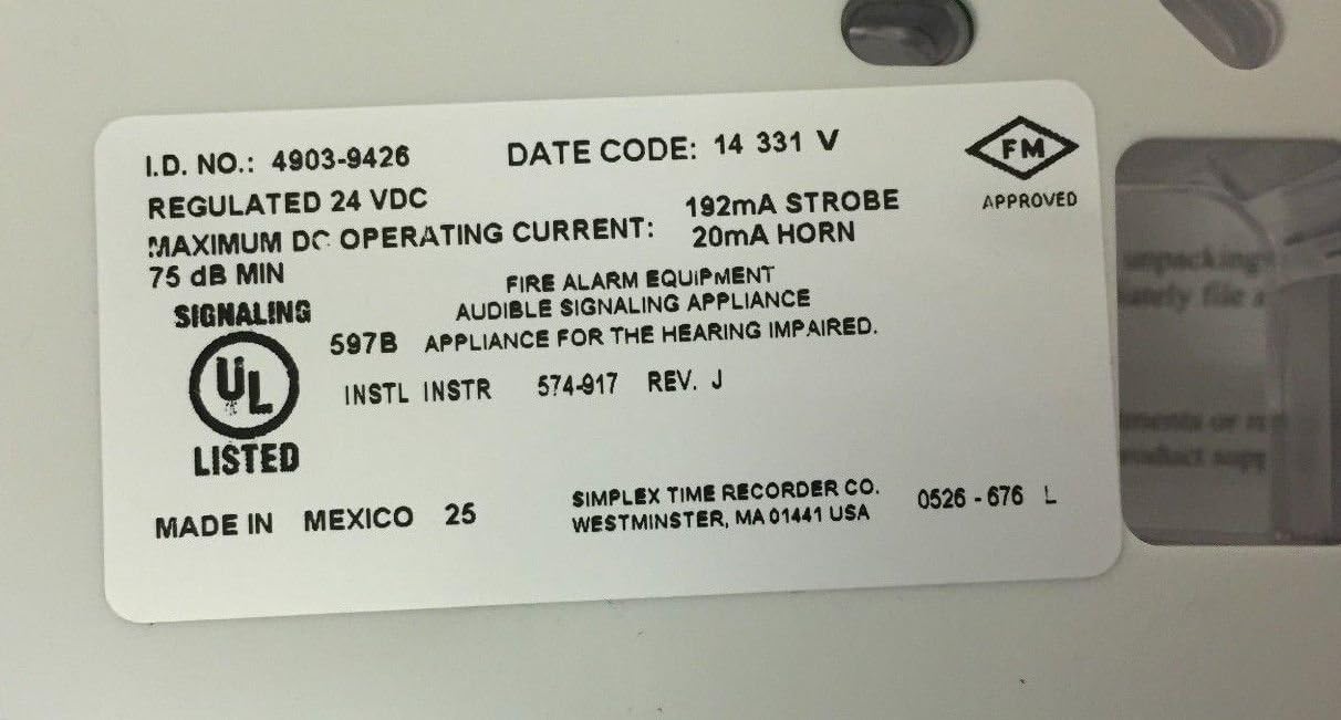 Black Friday - 80% OFF SIMPLEX 4903-9426 A/V 75 CD RED, STD Non-Addressable Best Cyber Monday 🔥 SIMPLEX 4903-9426 A/V 75 CD RED, STD Non-Addressable