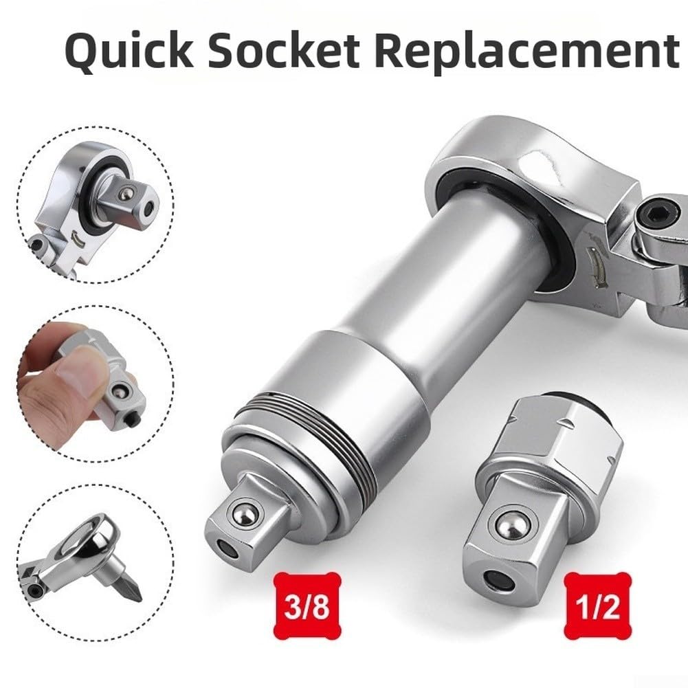 Juego de llaves de vaso de trinquete de 28 piezas, acero al cromo vanadio de 10-24 mm, 3/8 pulgadas y 1/2 pulgadas con barra de extensión, brocas PH SL para reparación de automóviles