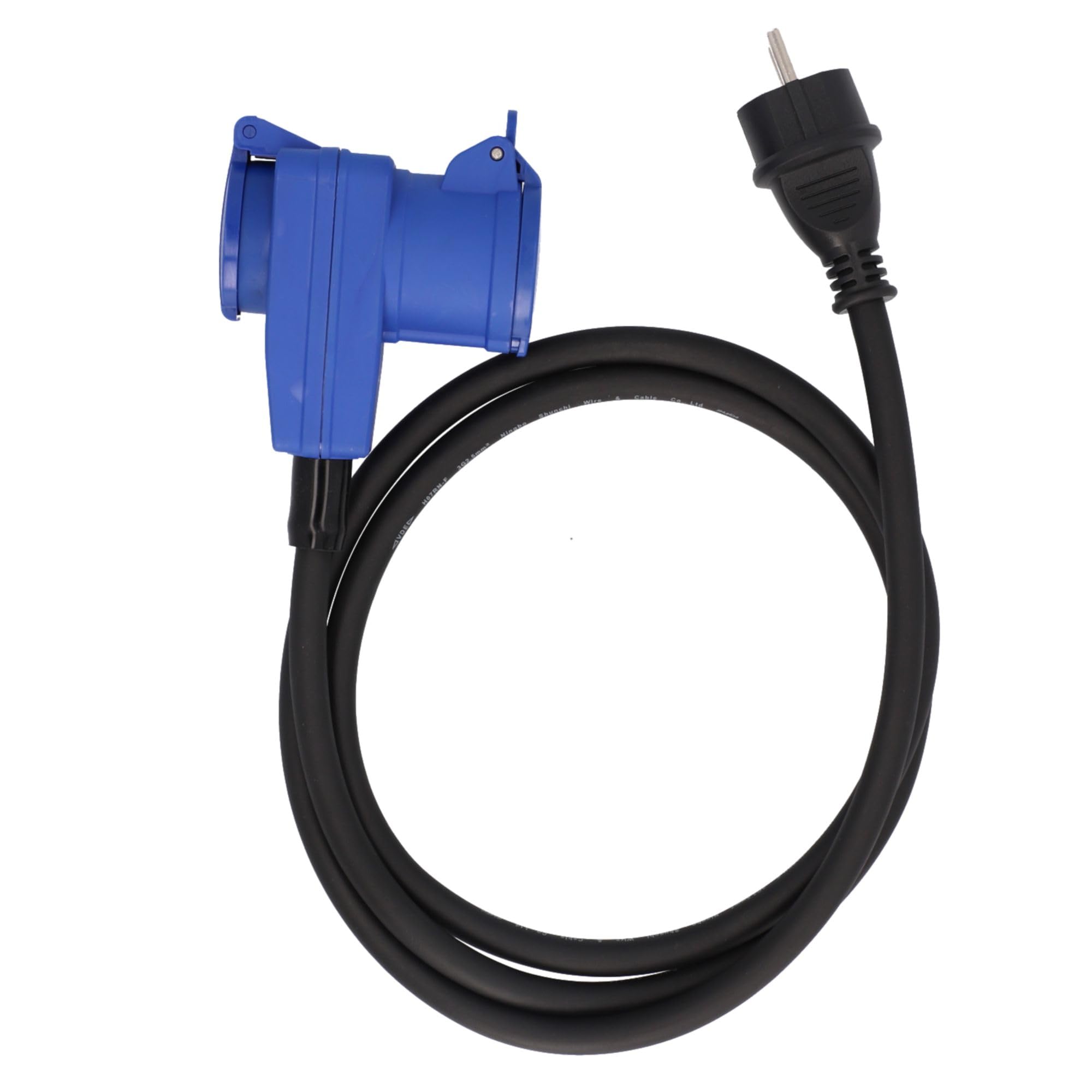 Cartrend Explorer Adattatore CEE Angolare 230V 16A IP44 1,5m Per Camper E Caravan, Cavo In Gomma H07RN-F 3G2.5