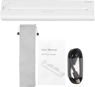 XIXIAN Transfer Printer,Cordless Tattoo Transfer Stencil Printer Portable Rechargeable Tattoo Printer Tattoo Transfer Thermal Copier Machine for Temporary and Permanent Compatible with Android iOS Ph
