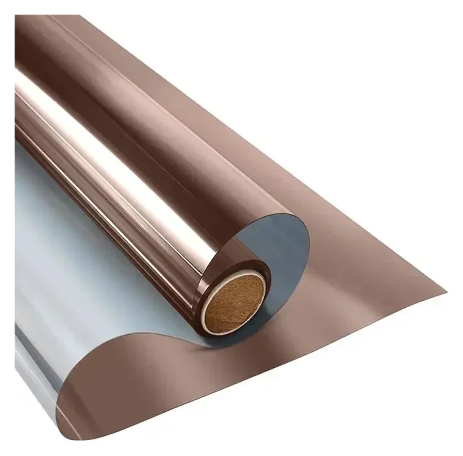 Reflective Window Film Window Privacy Film One Way Daytime Privacy Static Cling Sun Blocking Anti Reflective Window Tint For Home And Office(Brown-Silver,55x200cm)