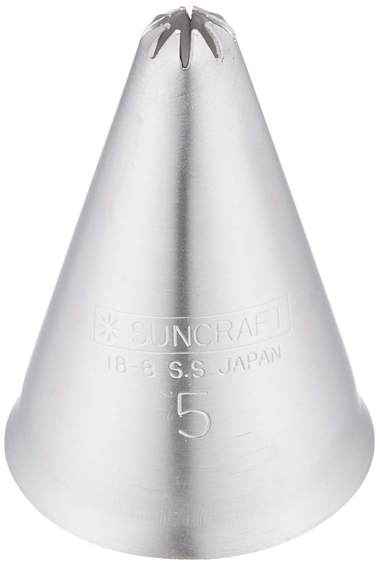 Suncraft PP-559 Passiere Piping Tip, Stars, 0.2 inches (5 mm), Made in Japan, Stainless Steel, Dishwasher Safe, Cake, Cookies, Decoration, Confectionery, Silver