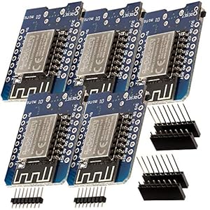 AZDelivery 5 x D1 Mini NodeMcu met ESP8266-12F WLAN-Module CH340G Lua compatibel met Arduino Inclusief E-Book!
