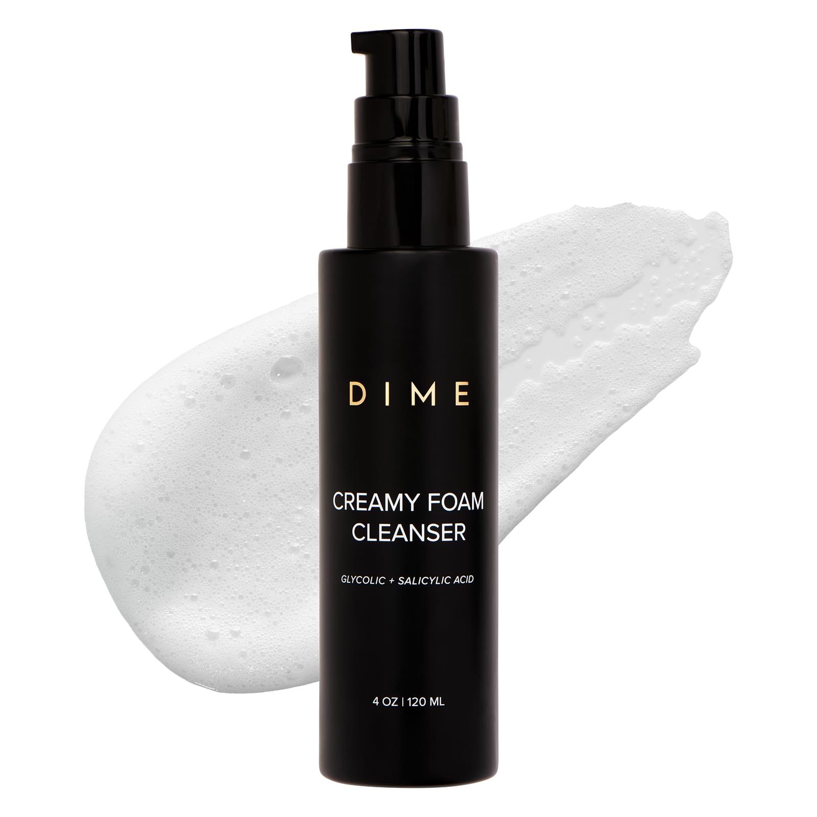 Sponsored Ad - DIME Beauty Creamy Foam Cleanser, Foaming Face Wash, Daily Salicylic Acid Facial Cleanser for Oily Skin, 4 oz / 120 m