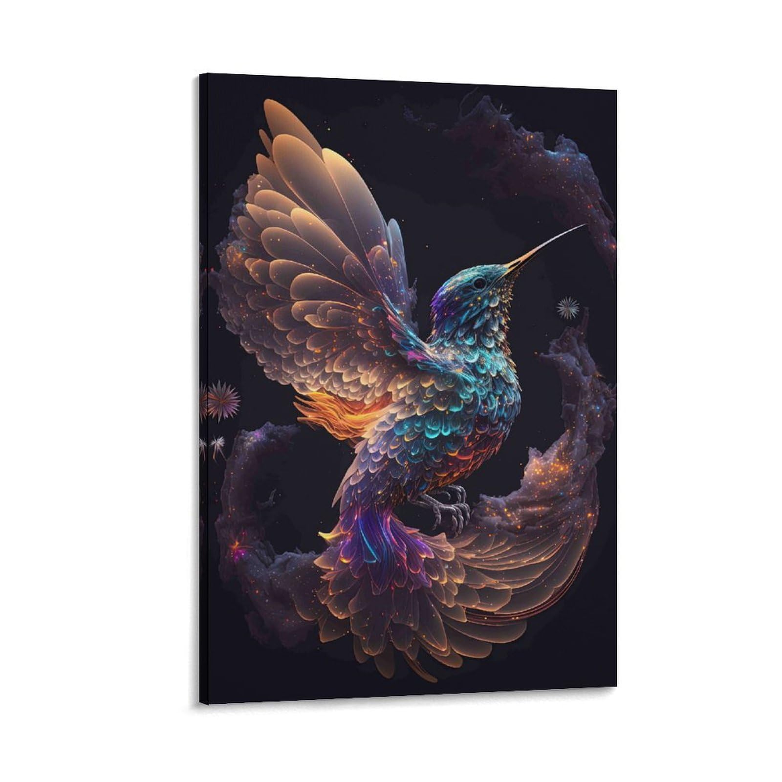 DHBANEIOK Fantasy Hummingbird Art Poster Artwork Canvas Prints Picture Modern Canvas Wall Art Picture Wall Hanging for Home Decorations 20x30inch(50x75cm)