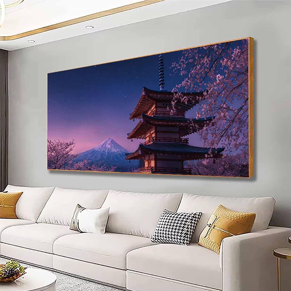 Krajobraz diamentowy obraz Mount Fuji diamentowe zestawy artystyczne dorośli początkujący DIY 5D kwadratowe wiertło okrągły klejnot kryształ sztuka kryształ haft obrazy rękodzieło zestawy obrazów