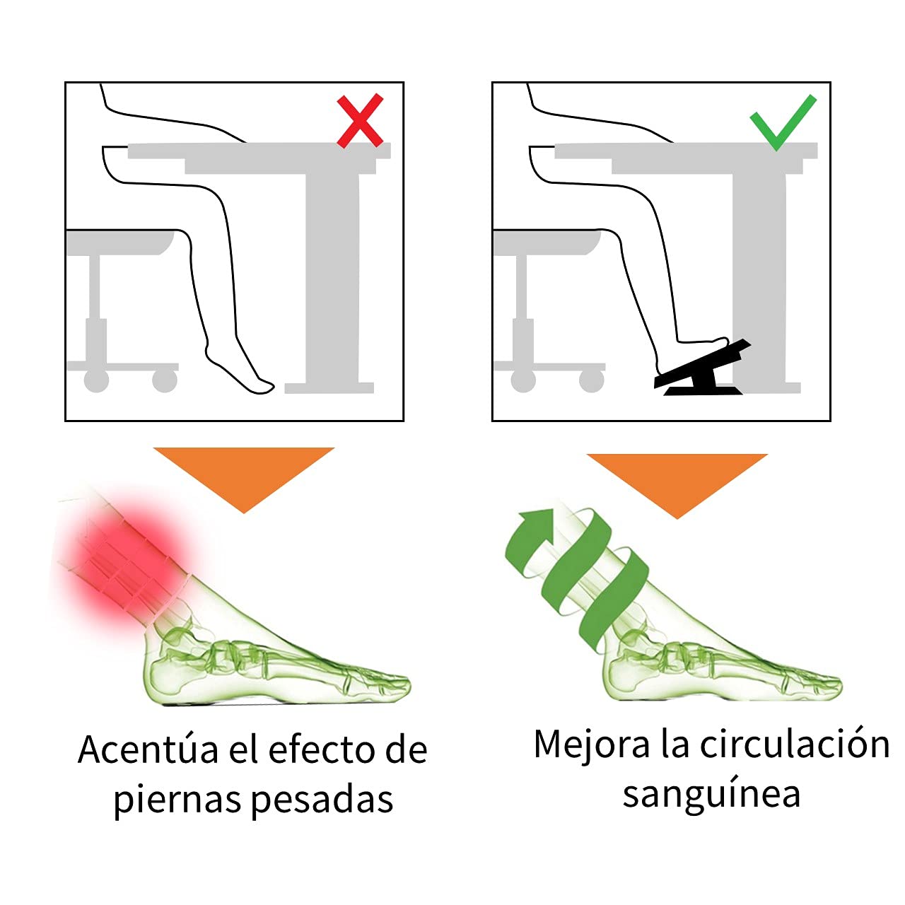 Unilux Nymphea Poggiapiedi Ufficio Ergonomico Altezza Regolabile Antiscivolo Colore Grigio, 400160992