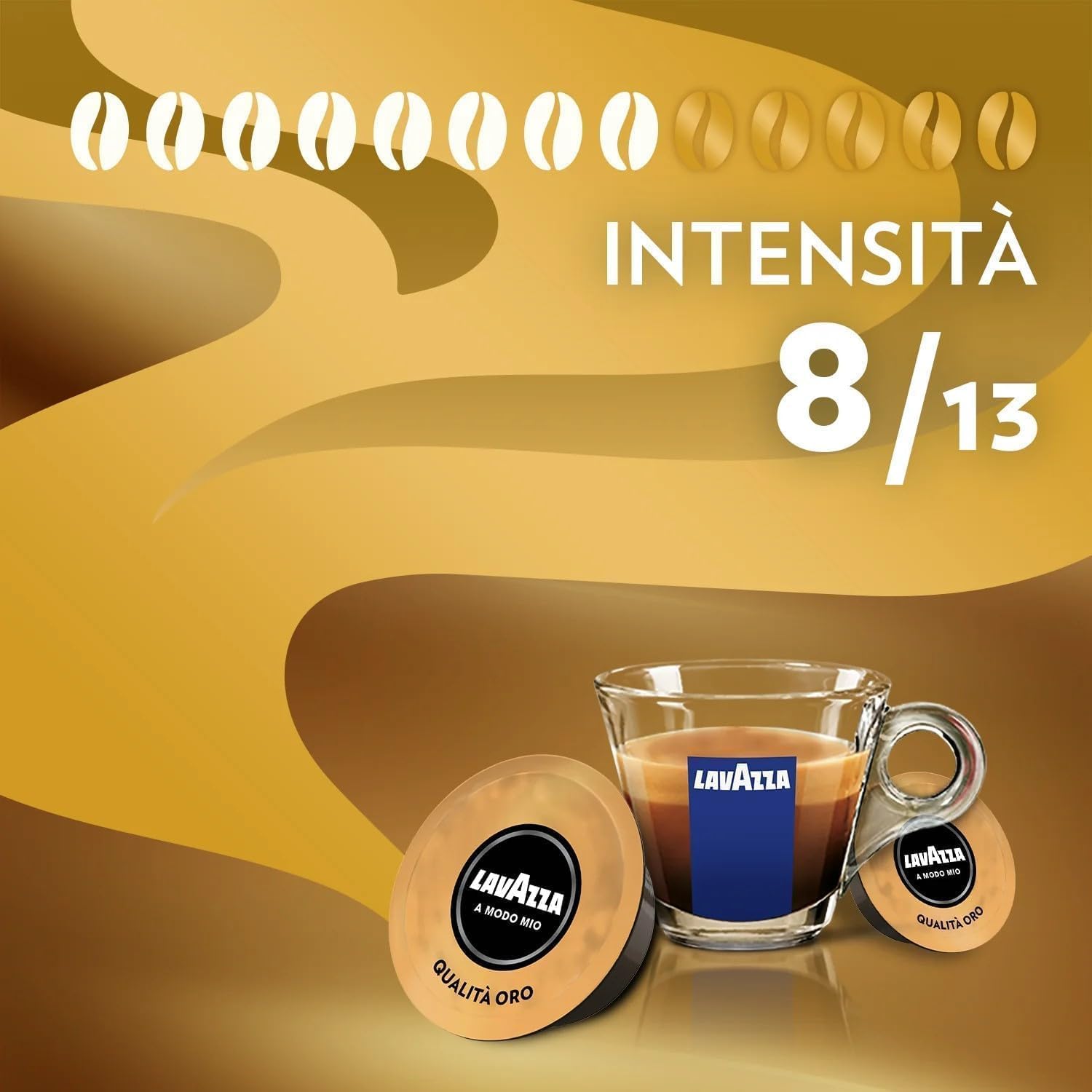 Caffè A Modo Mio Miscela Qualità ORO - 144 Capsule Originali Miscela ORO 100% Arabica -