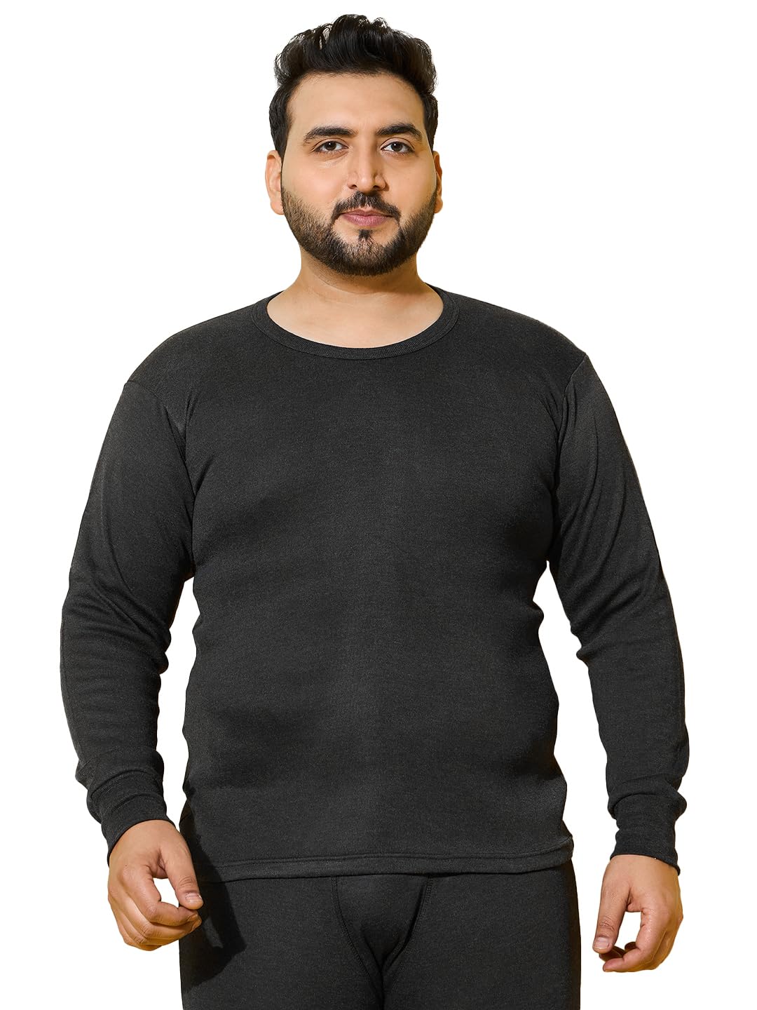 bigbanana Men's Regular Fit Solid Thermal Top-picture-11
