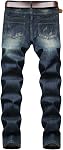 KUYIGO Slim Fit homme Stretch Ripped Jeans skinny pour hommes jambes droites décontraction Mode Confort Flex Pantalon de taille