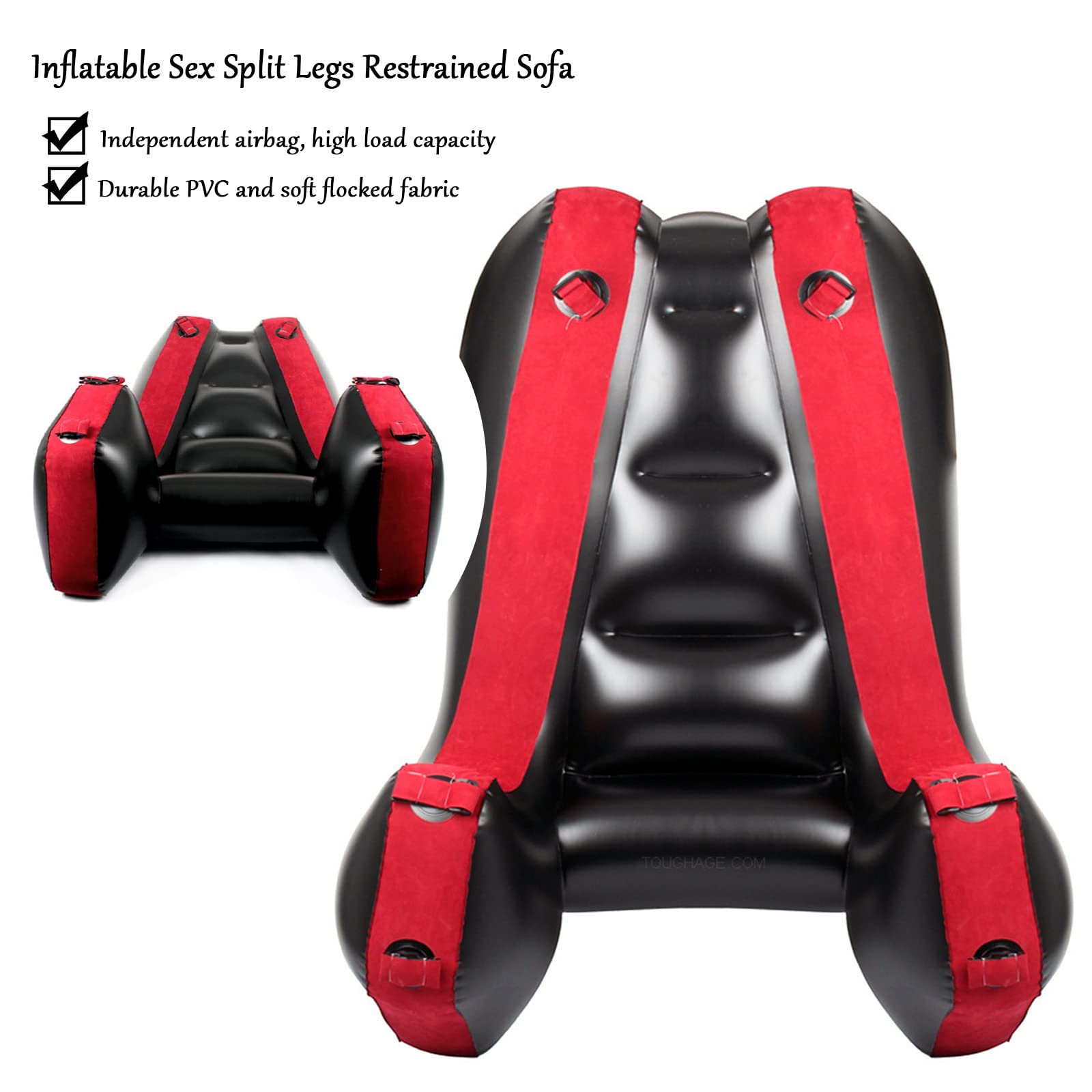 Divano per sesso BDSMLOVE Deluxe con pompa ad aria, cuscini e rampe erotici, cuscino per sesso, sedia per sesso, cuscino per sesso per coppie con manette, letto per sesso, morsetti per capezzoli