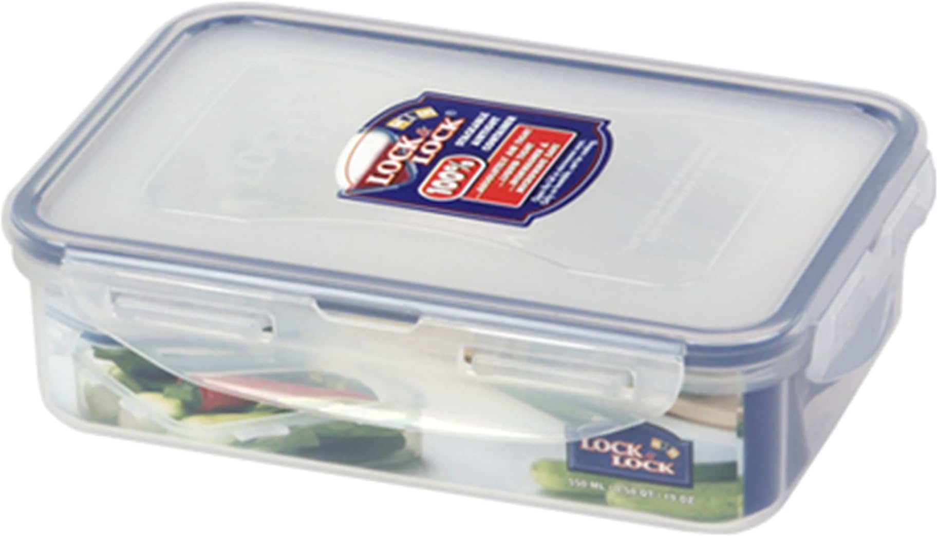 Lock&Lock 19-Fluid Ounce Rectangular Food Container, Short, 2.3-Cup