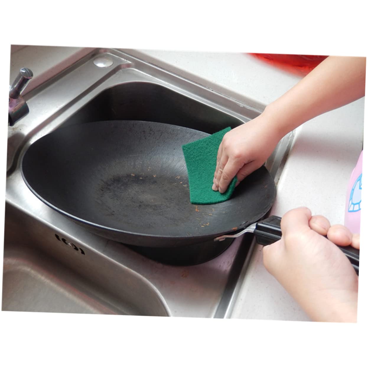 HOODANCOS Scouring Pad Dish Towel 10 Pack Reusable Scrub Sponge Dish Cleaning Pad for Pots Cooktops