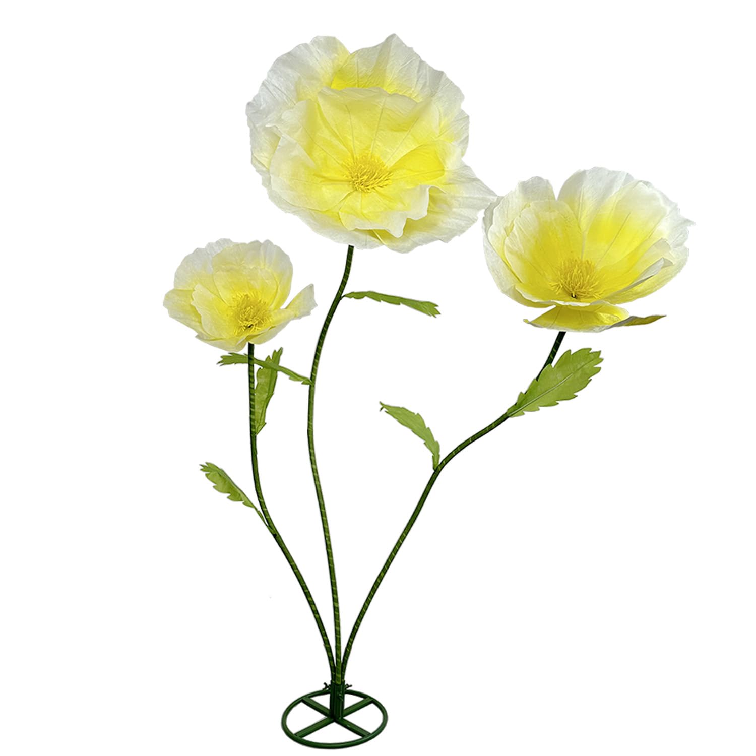 Jxcnkiy 3Pcs Giant Flowers Wedding Decor, Artificial Flower with Stems Large Flower Decorations for Garden, Office, Home Decor, Wedding, Party,