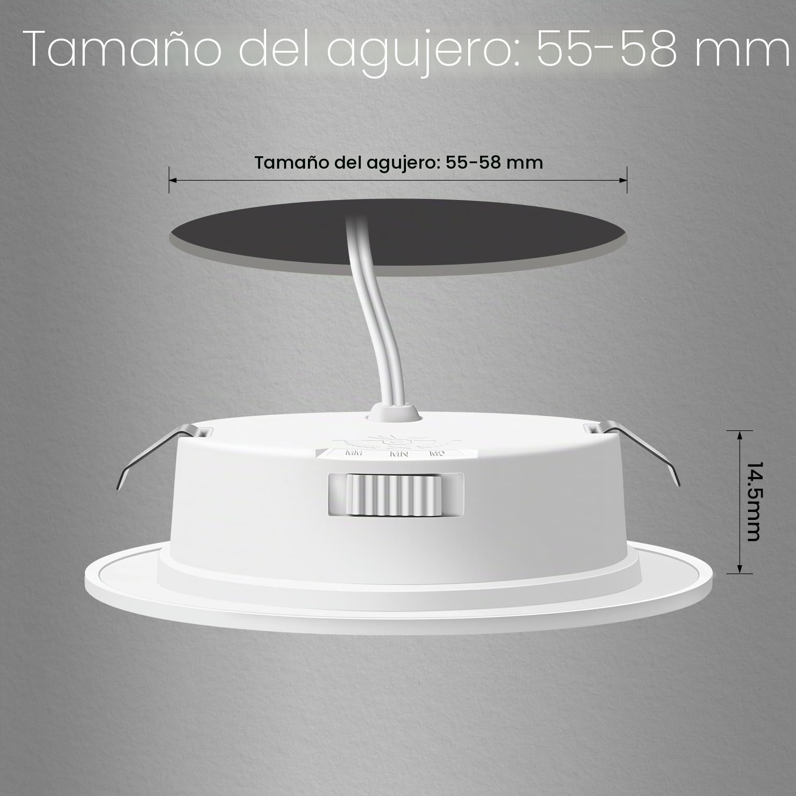 ALUSSO LIGHTING Paquete de 6 focos LED de 12 V, 3000 K, 4000 K, 6000 K, luces empotradas de 4 W, 270 lúmenes, 55-58 mm, luces empotradas para debajo del gabinete, RV, caravana, autocaravana, techo