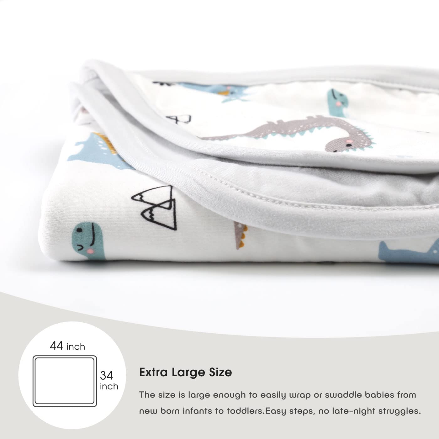 Cobertor Bebê GRSSDER - Malha Jersey 86x111cm | Super Macio Camada Dupla
