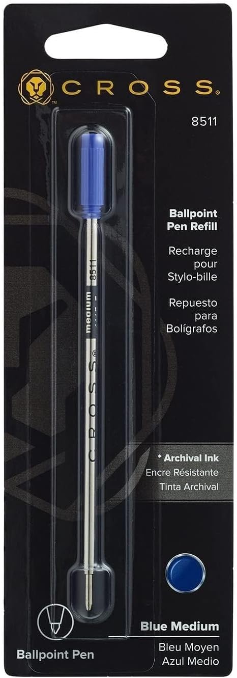 Cross Ballpoint Pen Refill - Blue - Medium - 2-Pack - Refill for Consistent Ink Flow - Quick-Drying &