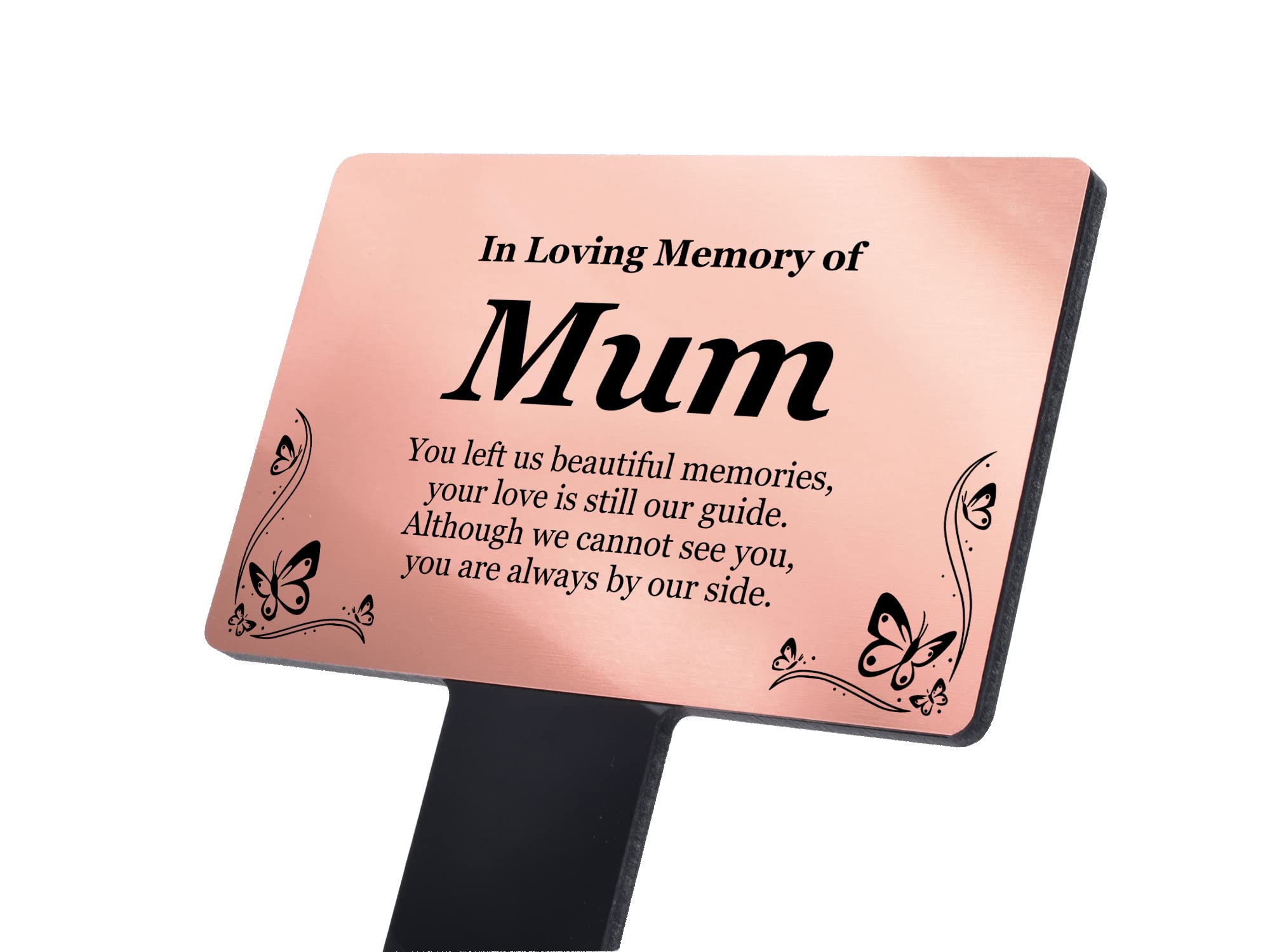 Origindesigned Copper Mum Bereavement Gifts. Mum Memorial Plaques With Custom Text, Gardens Ground Stake Or Grave Ornaments - Acrylic, Waterproof And Hard Wearing. Shipped Globally. (Copper Mum)