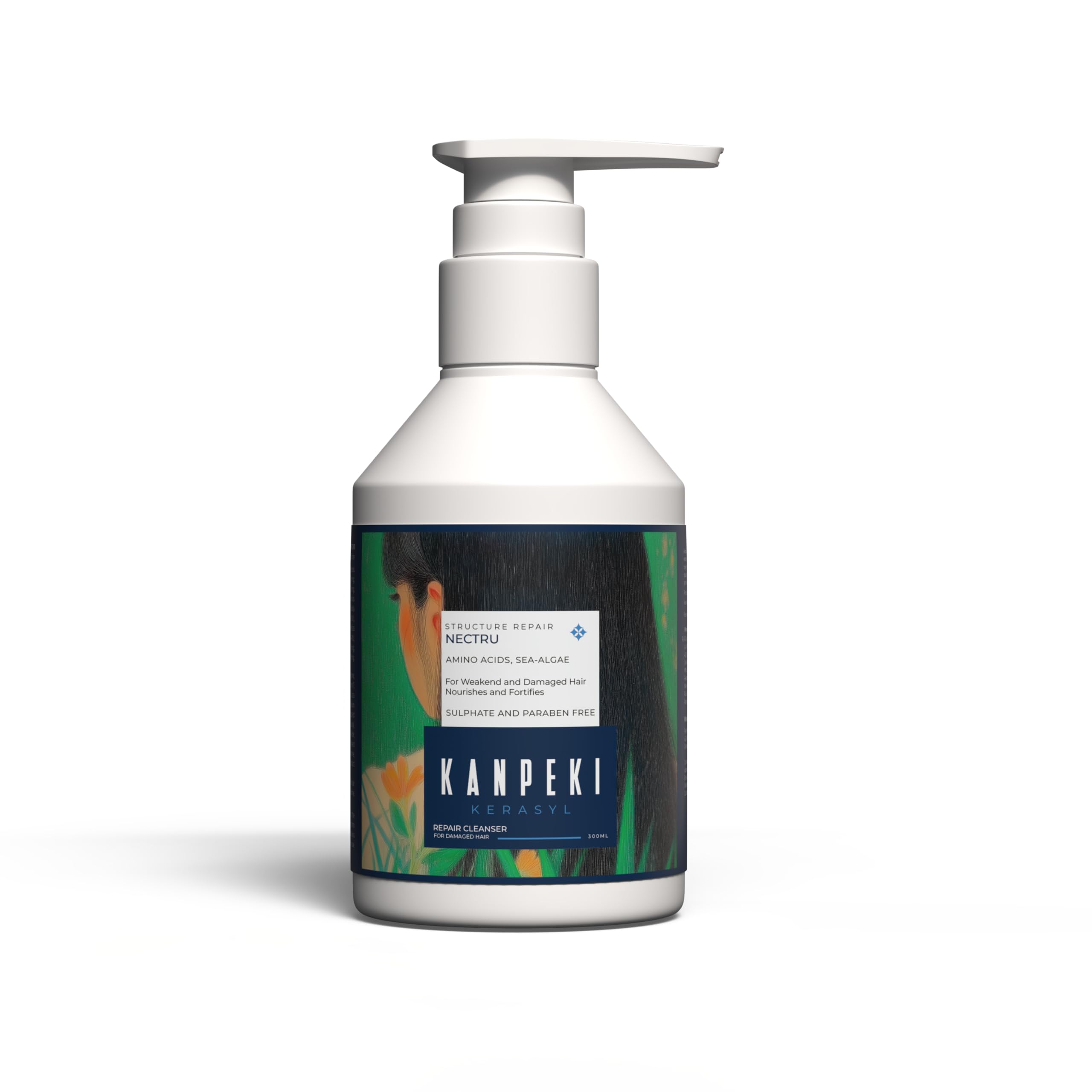 Kanpeki Kerasyl Structure Repair Shampoo For Weak and Damaged Hair | Repairs & Nourishes Damaged Hair, Restores Hair Structure, Strengthens Hair Shaft | Contains Sea Algae, Pea Proteins & Keratin | Nectru - 300gm-image-41