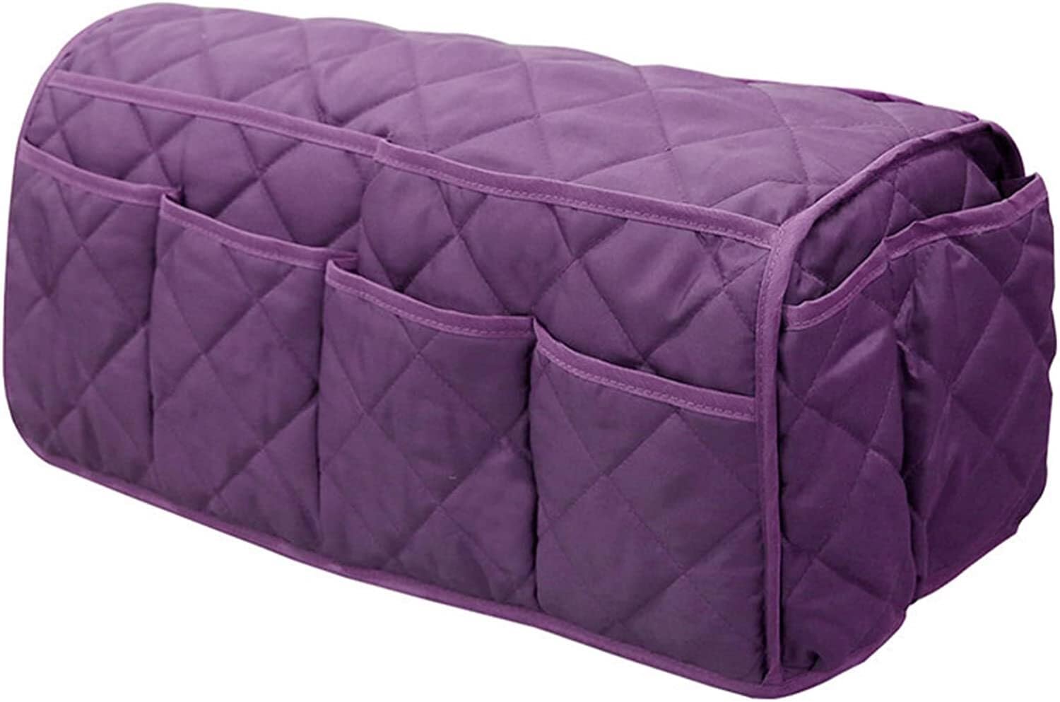 Organizador de Brazo de sofá, Organizador de sofá, Soporte for Mando a Distancia, 8 Bolsillos, sillón, Bolsillo Lateral, sillón reclinable, Carrito de Almacenamiento(Purple)