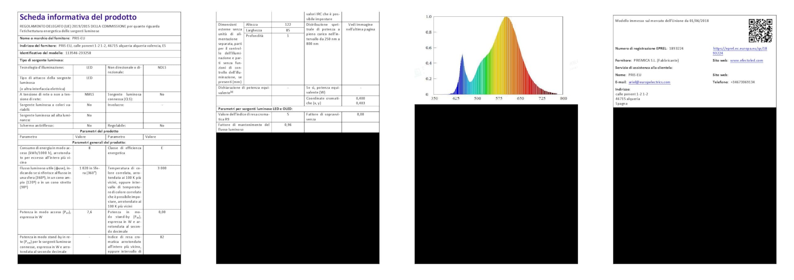 LEDKIA Baliza Exterior LED 9.5W Superficie Pie 50cm Aluminio Legacy Negro