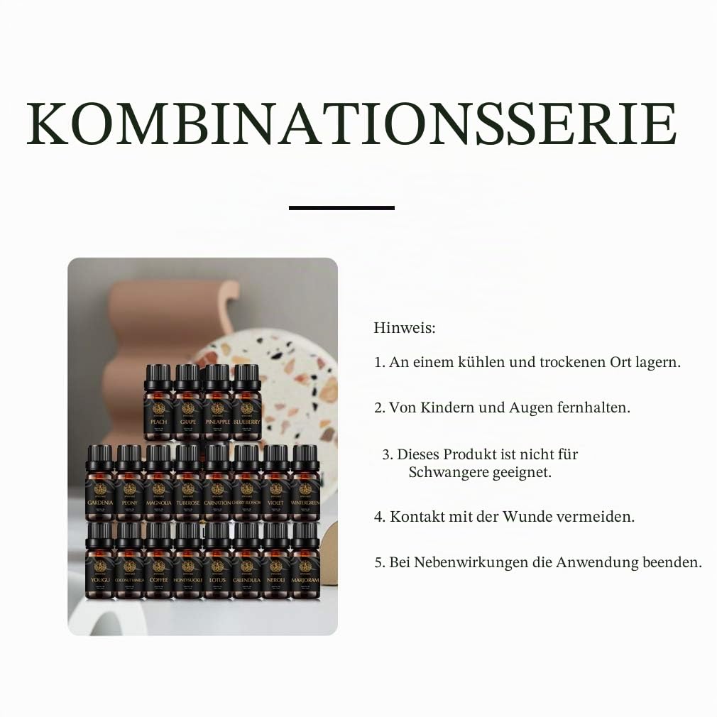 100% reines Neroli Ätherisches Öl Set für Diffusoren,e Carnation ätherisches Öl-Set für Luftbefeuchter,20x10ml Aromatherapie-violette ätherische Öle Set-Pfingstrosenöle...für zu Hause