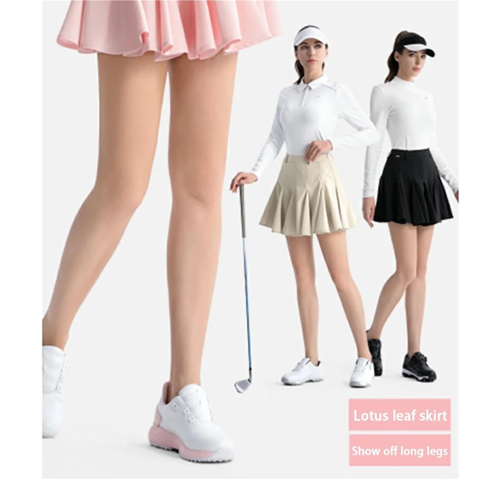 Jupe Courte plissée de Golf for Femmes, Jupes décontractées à Volants, Taille Haute, Jupes trapèze for Dames pour Golf, Cyclisme