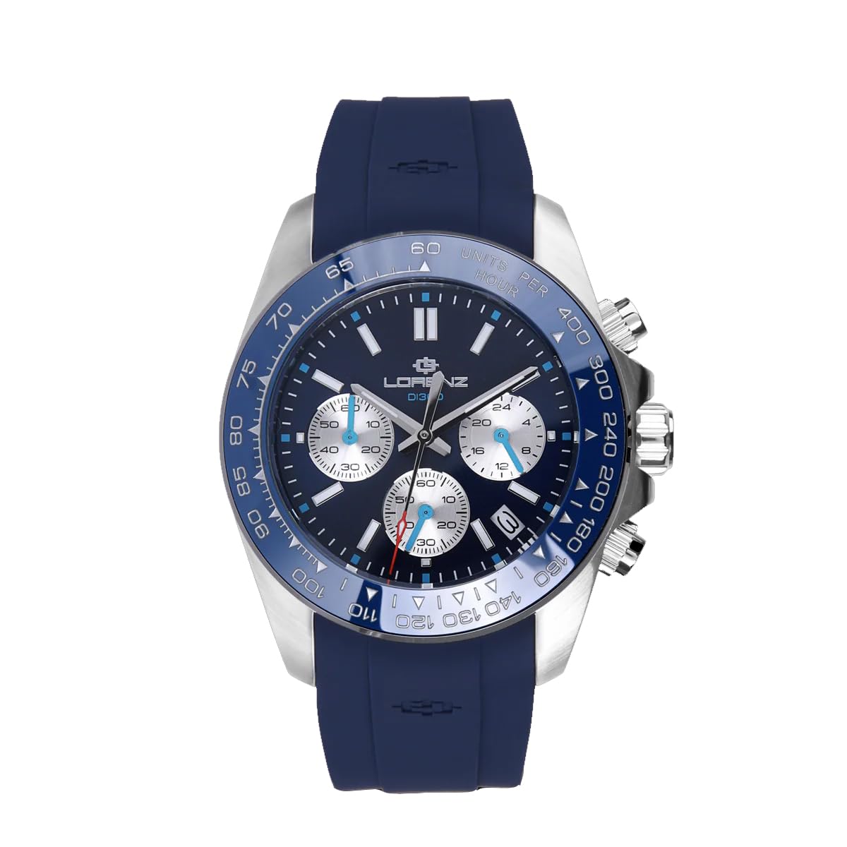 Lorenz DI300 Chronograph 030274BB - Orologio da Uomo Sportivo - Cronografo Subaqueo Professionale fino a 300 metri con Cinturino in Resina
