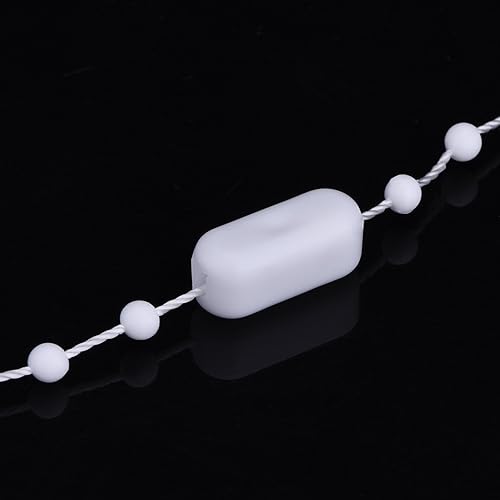 Miniatura 12 de 20 piezas de conectores de cadena vertical para persianas romanas clips de repuesto para cadena de bola y cable Blanco