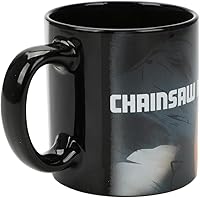 Vista 7 de Bioworld Taza de cerámica de 16 onzas con diseño completo de Denji de Chainsaw Man