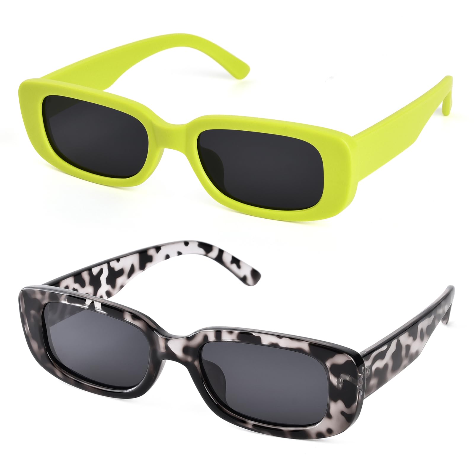 TINHAOPolarized Rectangle Sunglasses for Women Men Vintage Small Square Sun Glasses UV Protection Glasses