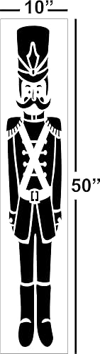 Miniatura 3 de Barn Star Kit de plantillas navideñas con diseño de cascanueces para pintar madera, ventanas o proyectos de manualidades, tema decorativo de Feliz