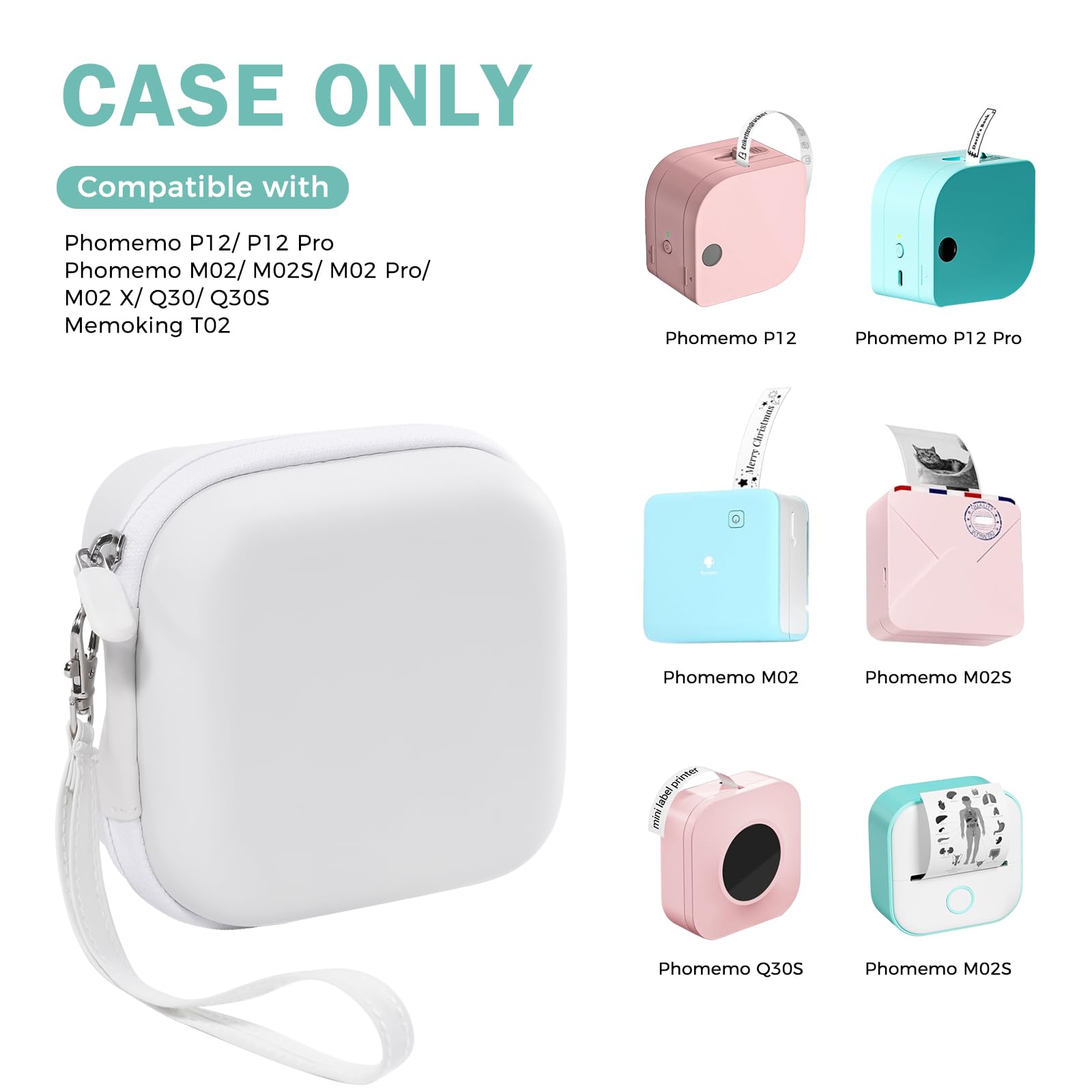 Amazon.co.jp: ProCase ミニプリンター Phomemo P12 / M02 対応 ミニ
