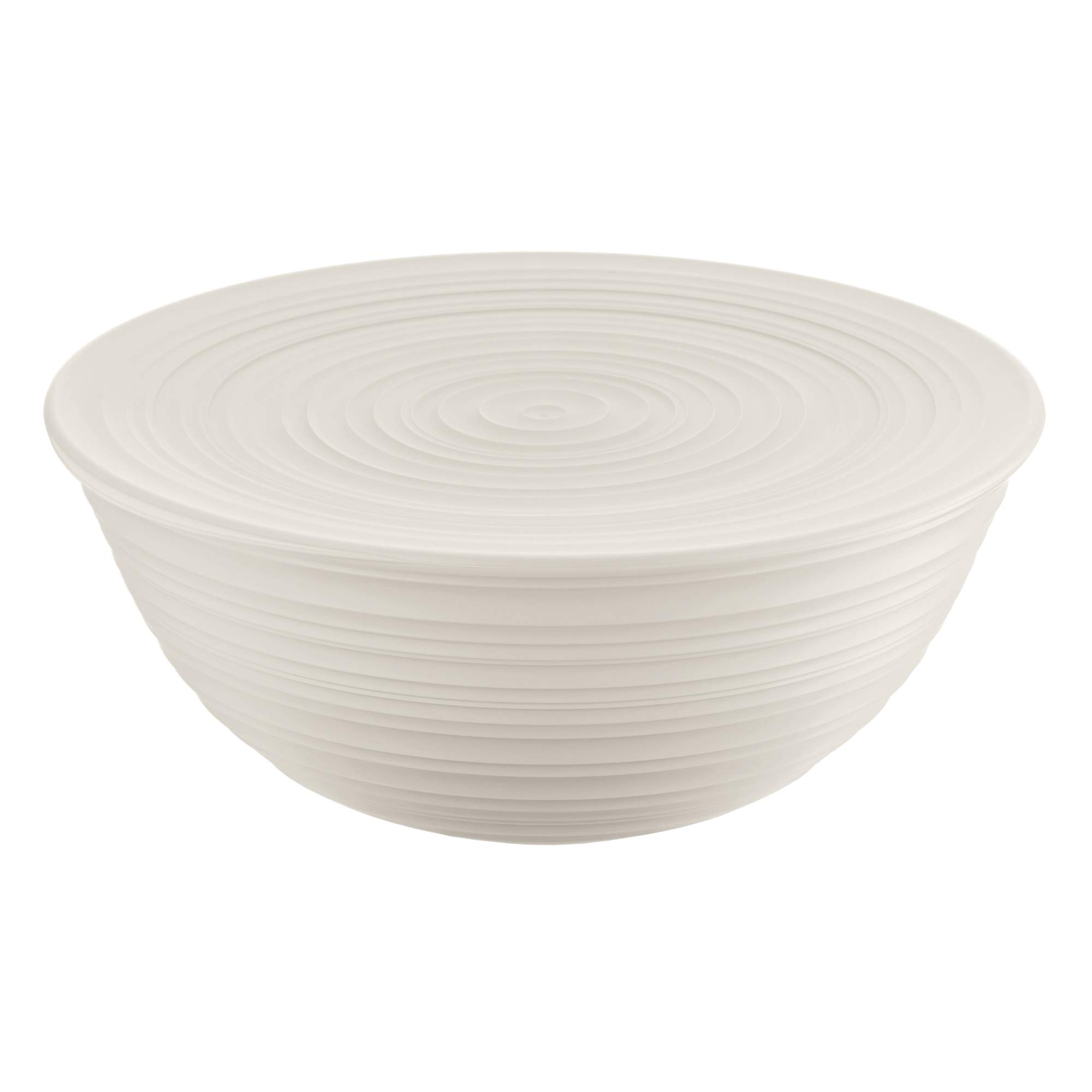 Guzzini - Tierra, Behälter XL mit Deckel - Milchweiß, Ø 30xh13 cm | 5000cc - 175001156, Weiß