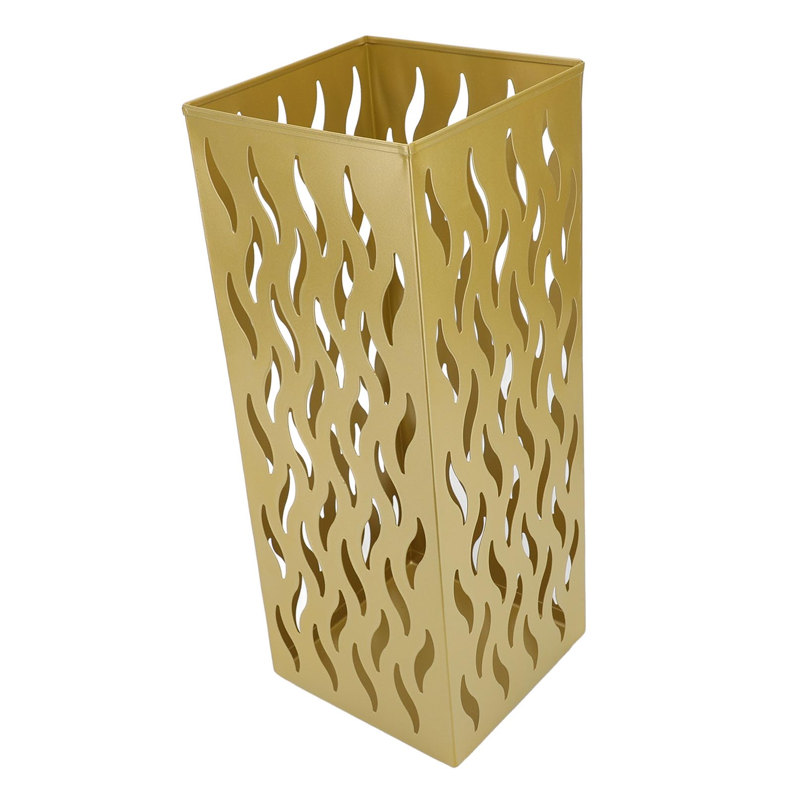 Portaombrelli, Portaombrelli in Metallo con Design Cavo per Asciugatura Rapida, Verniciatura a Polvere Antiruggine, Dimensioni Compatte 42x16x16 Cm, per Ingresso Ufficio (Oro)