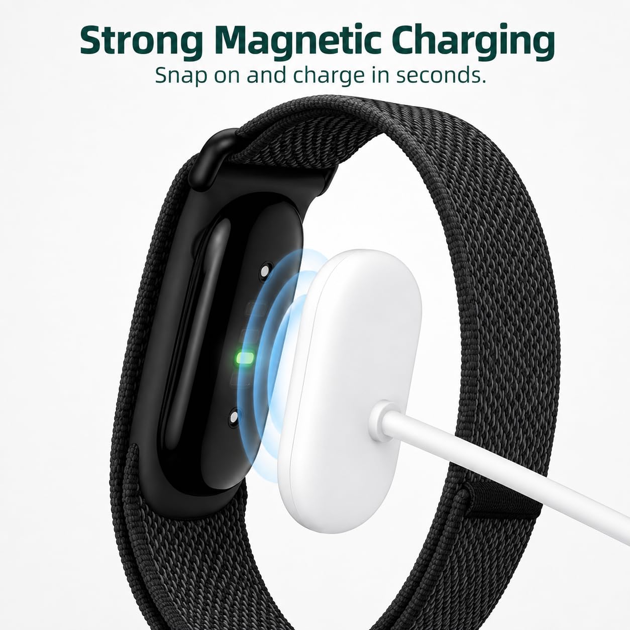USB-C Charger Cable Compatible with Google Fitbit Air, Magnetic Replacement Fast Charging Cord for Fitbit Air Smart Watch, Portable Backup Charger for Home, Office & Travel, No Adapter, 3.3FT image 3