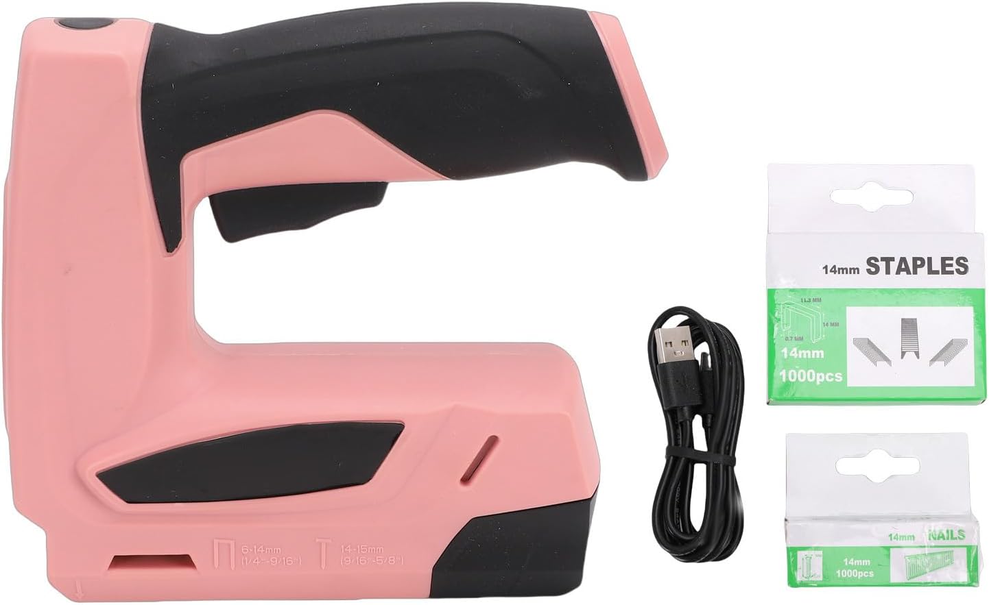 Yosoo Health Gear Electric Nail, 2000mAh Rechargeable Battery Cordless Stapler with USB Charging Port for Woodworking Furniture Repair Crafting Projects