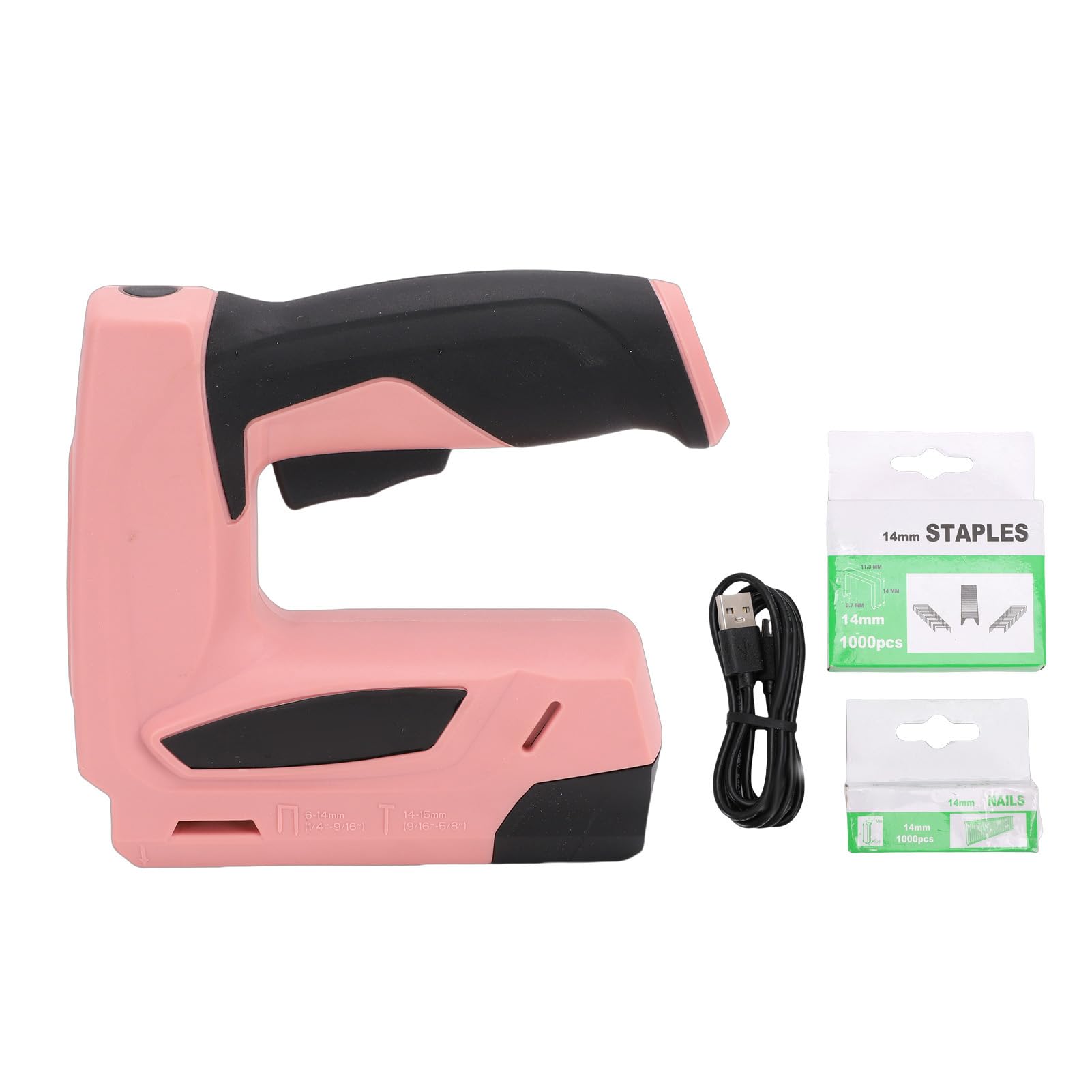 Hyuduo Pistola de Clavos Eléctrica, Clavadora Inalámbrica con Batería de 2000 MAh, Pistola de Clavos Recta para Carpintería y Reparación de Muebles